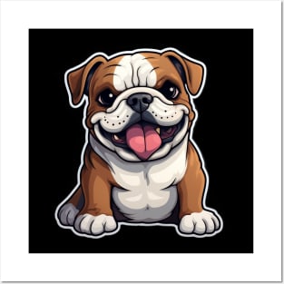 Cute Bulldog Dogs Funny English Bulldog Posters and Art